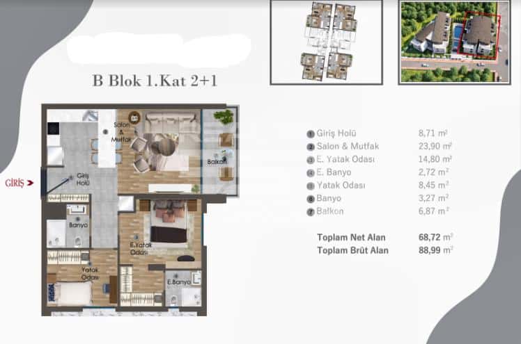 Квартира, Анталия, в районе Алтынташ, 1+1, 2+1, 3+1, 62-153 м², от застройщика - фото 40