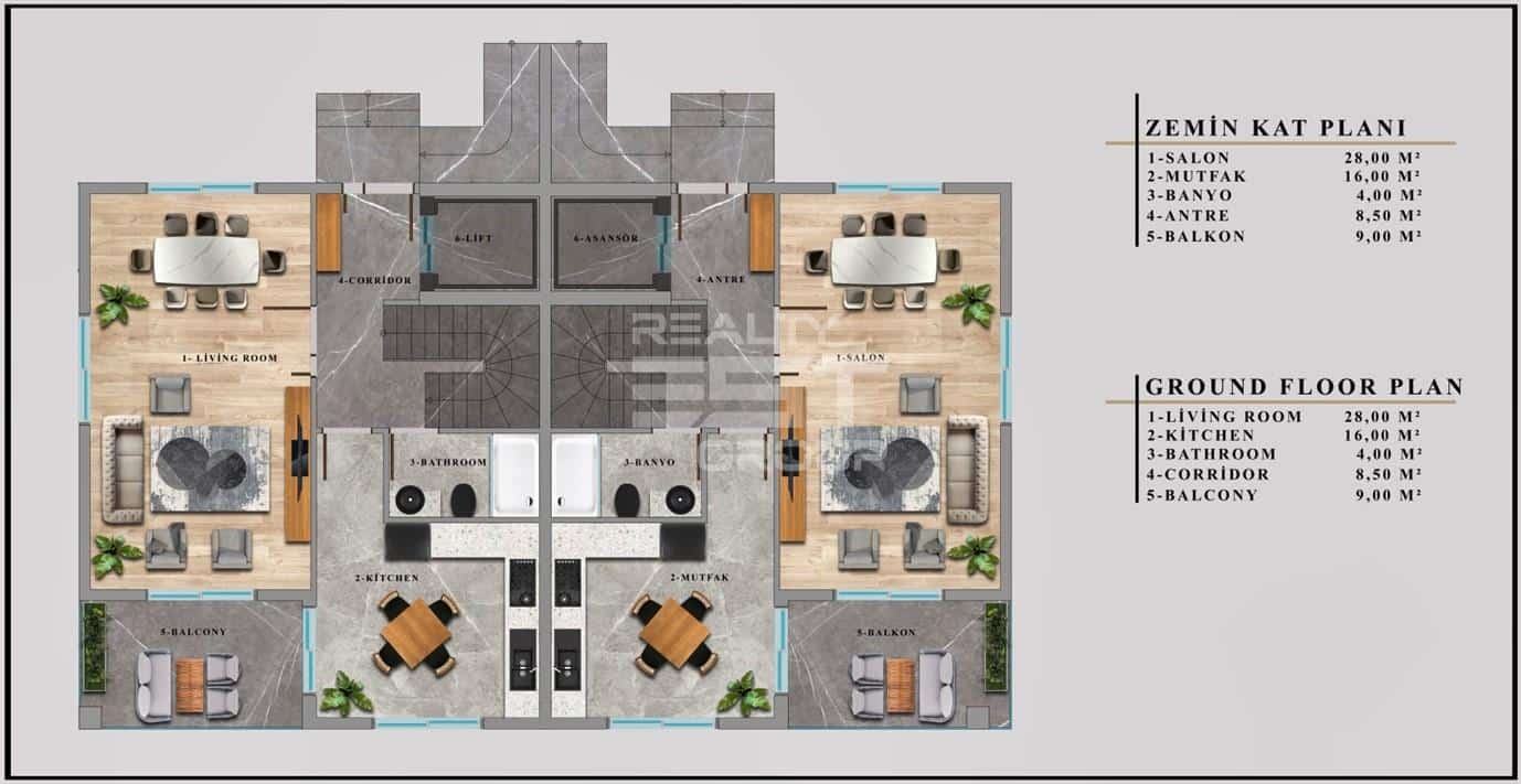 Вилла, Анталия, в районе Дошемеальты, 4+1, 340 м², от застройщика - фото 16