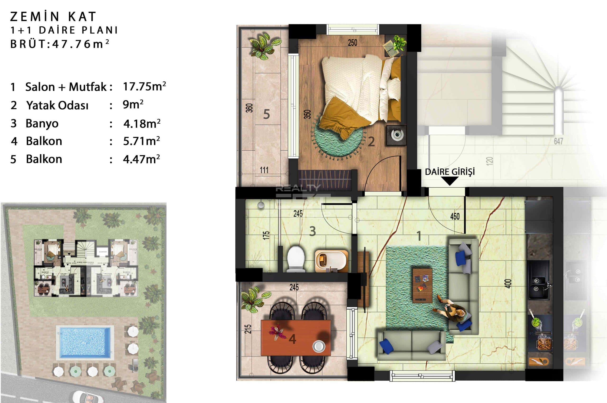 Квартира, Кемер, 1+1, 3+1, 48-207 м², от застройщика - фото 11