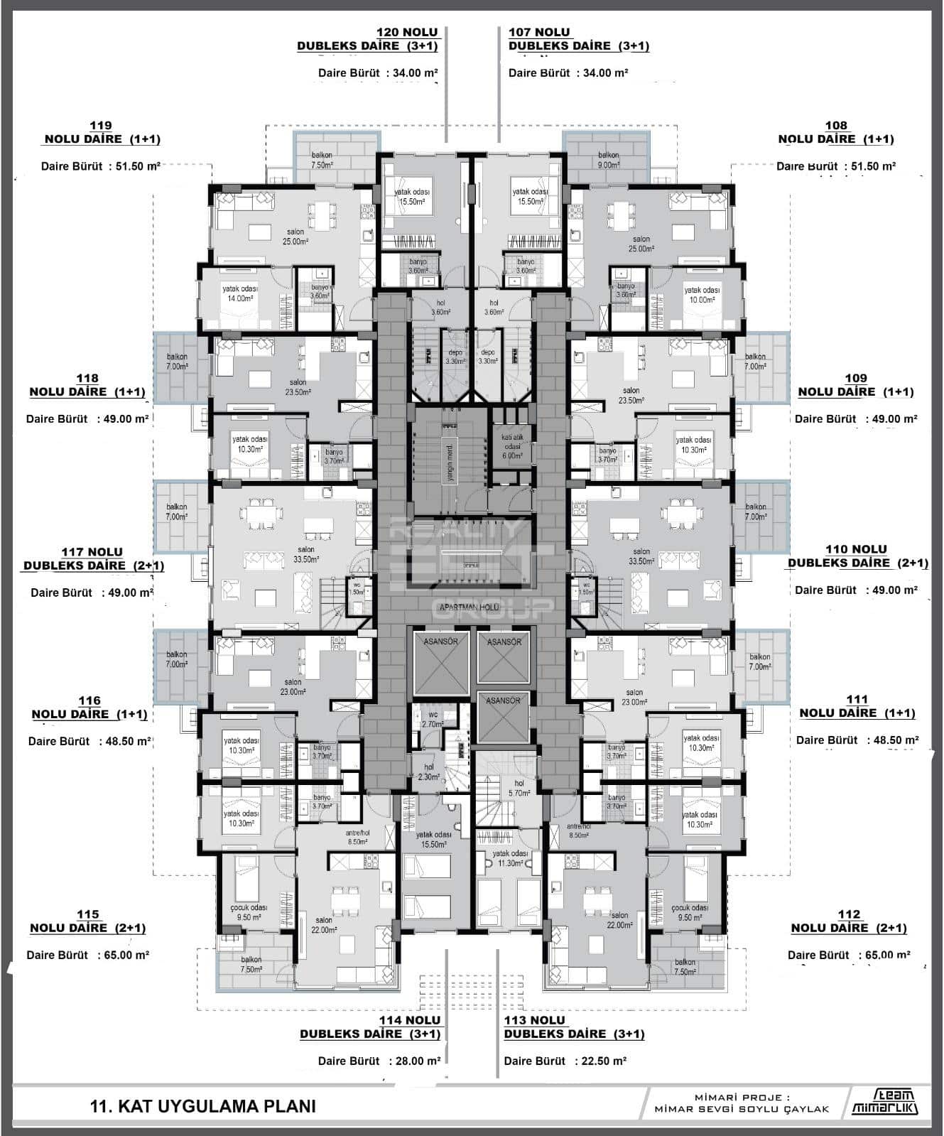 Пентхаус, Алания, в районе Махмутлар, 1+1, 50 м², от застройщика - фото 41