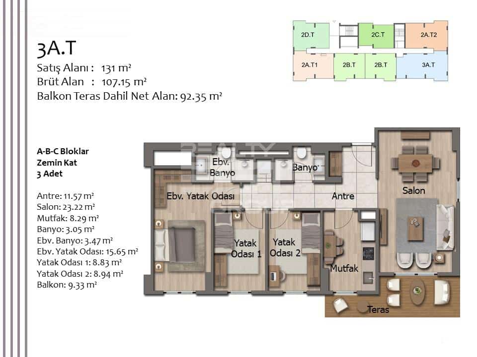 Квартира, Анталия, в районе Кепез, 2+1, 3+1, 82-126 м², от застройщика - фото 46