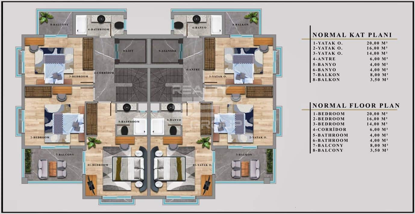 Вилла, Анталия, в районе Дошемеальты, 4+1, 340 м², от застройщика - фото 17