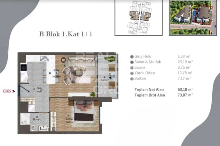 Квартира, Анталия, в районе Алтынташ, 1+1, 2+1, 3+1, 62-153 м², от застройщика - фото 41