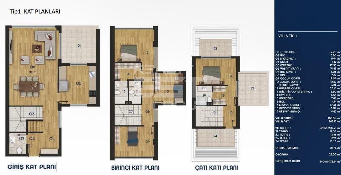 Вилла, Анталия, в районе Дошемеальты, 4+1, 296-434 м², от застройщика - фото 69