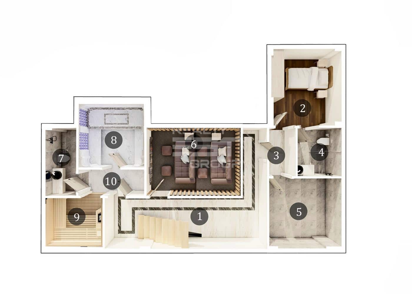 Вилла, Анталия, в районе Дошемеальты, 3+1, 4+1, 5+1, 158-500 м², от застройщика - фото 14