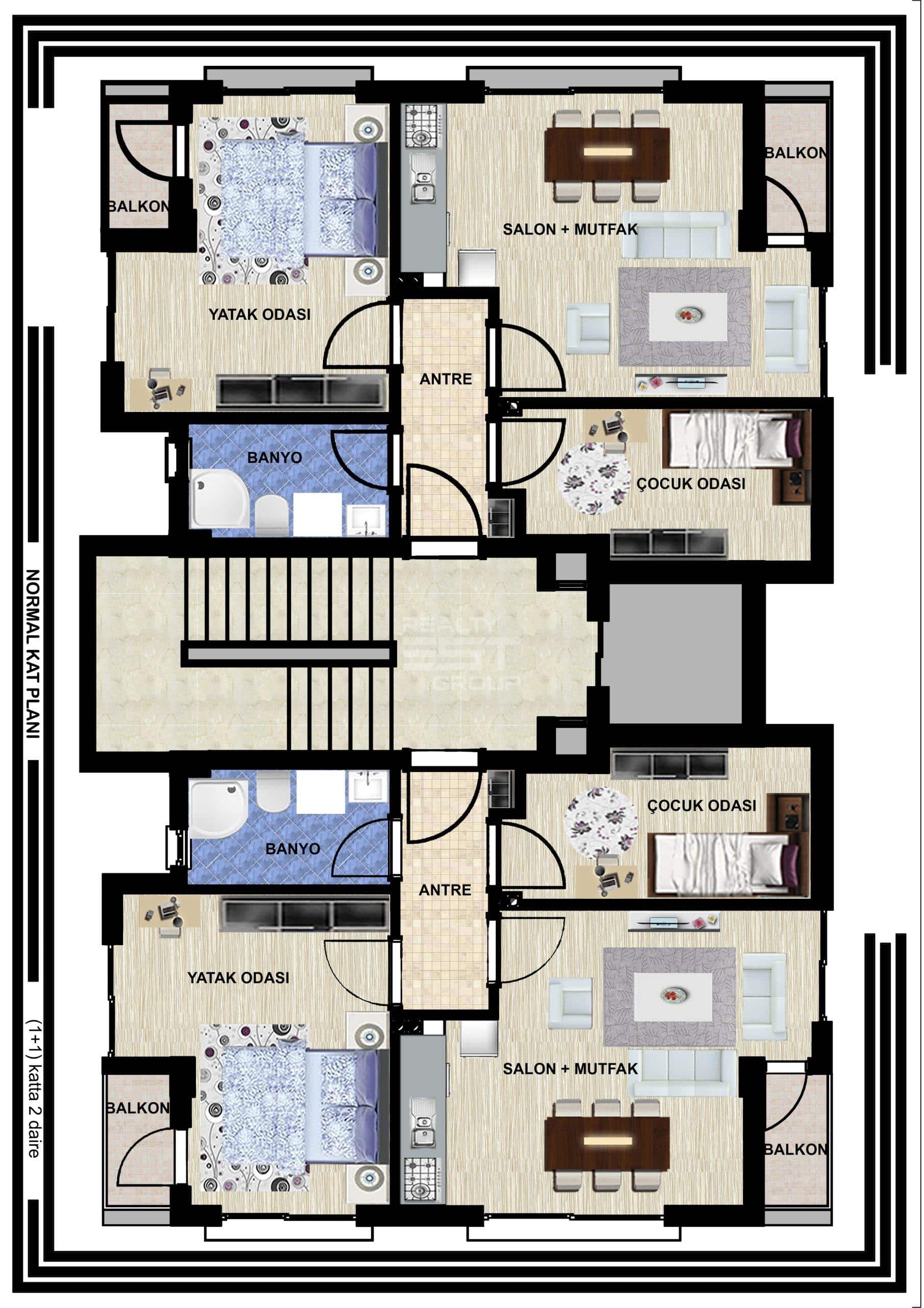 Квартира, Анталия, в районе Кепез, 2+1, 70-75 м², от застройщика - фото 8