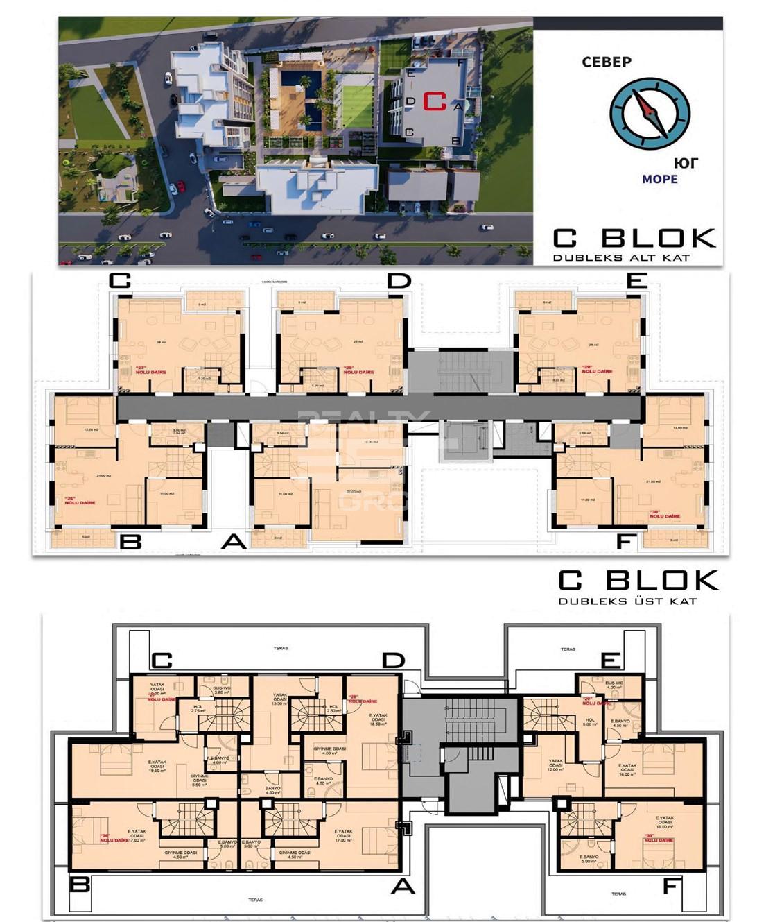 Квартира, Анталия, в районе Алтынташ, 1+1, 2+1, 52-75 м², от застройщика - фото 18