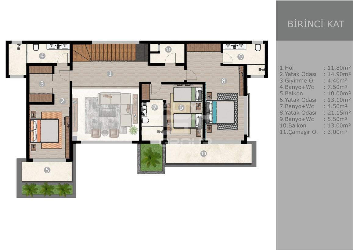 Вилла, Анталия, в районе Алтынташ, 6+1, 500 м², от собственника - фото 11