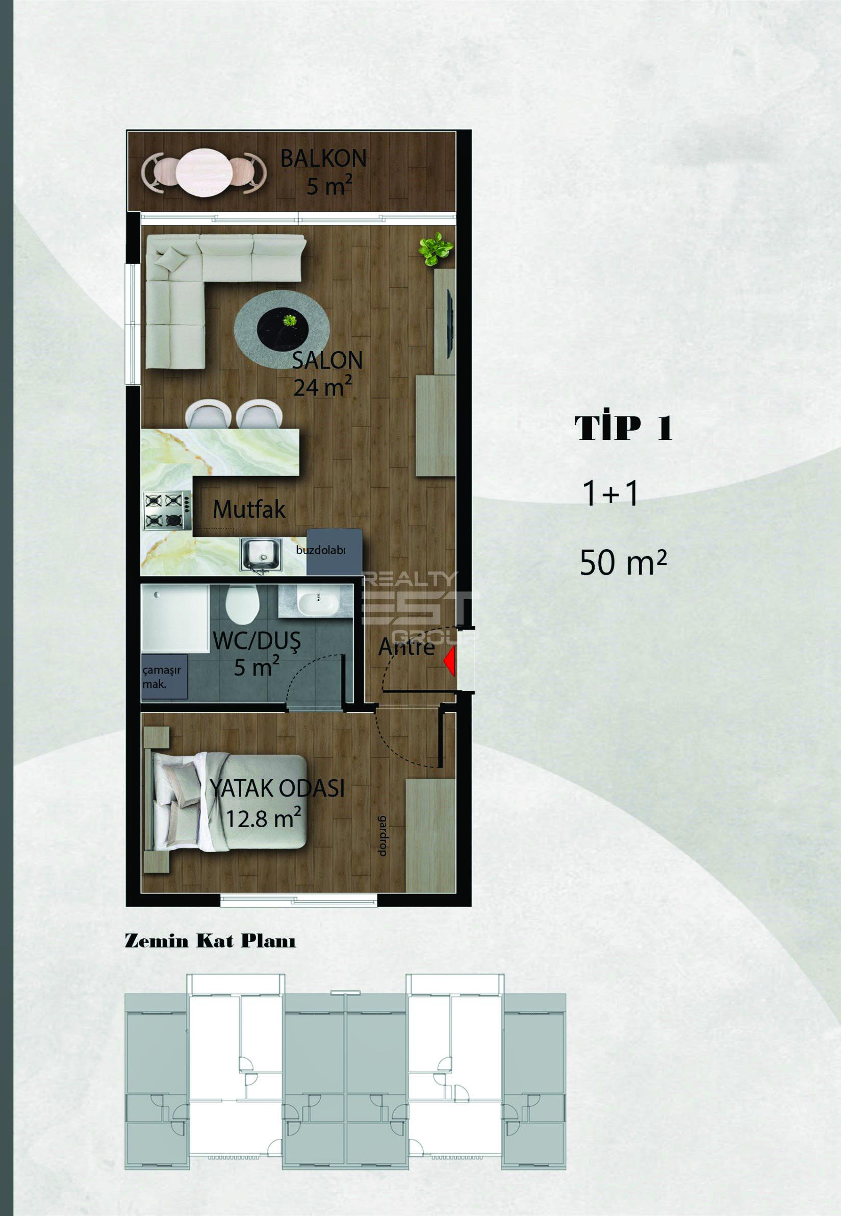 Квартира, Белек, 1+1, 2+1, 50-85 м², от застройщика - фото 26