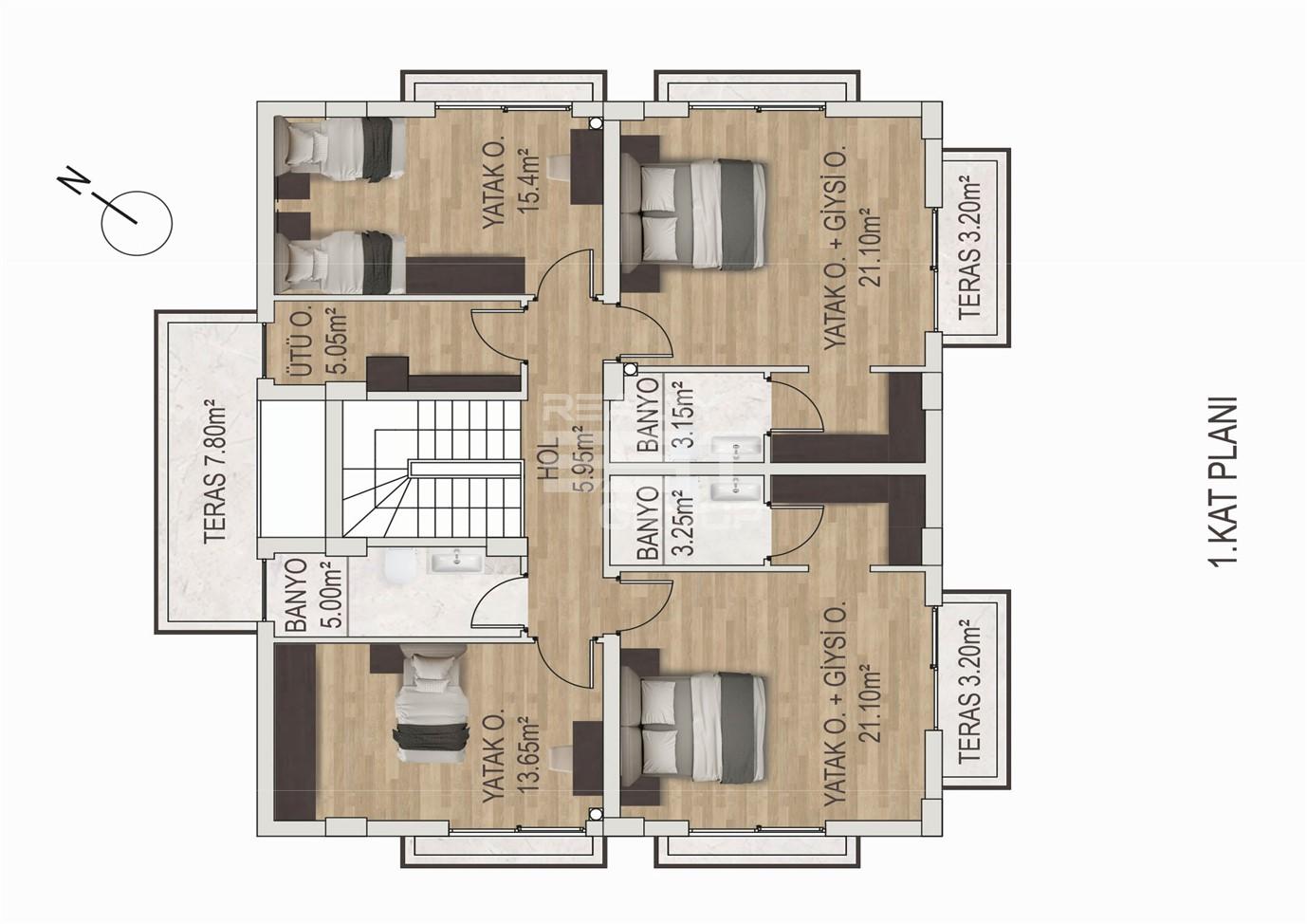 Вилла, Анталия, в районе Лара, 5+1, 280 м², от собственника - фото 37