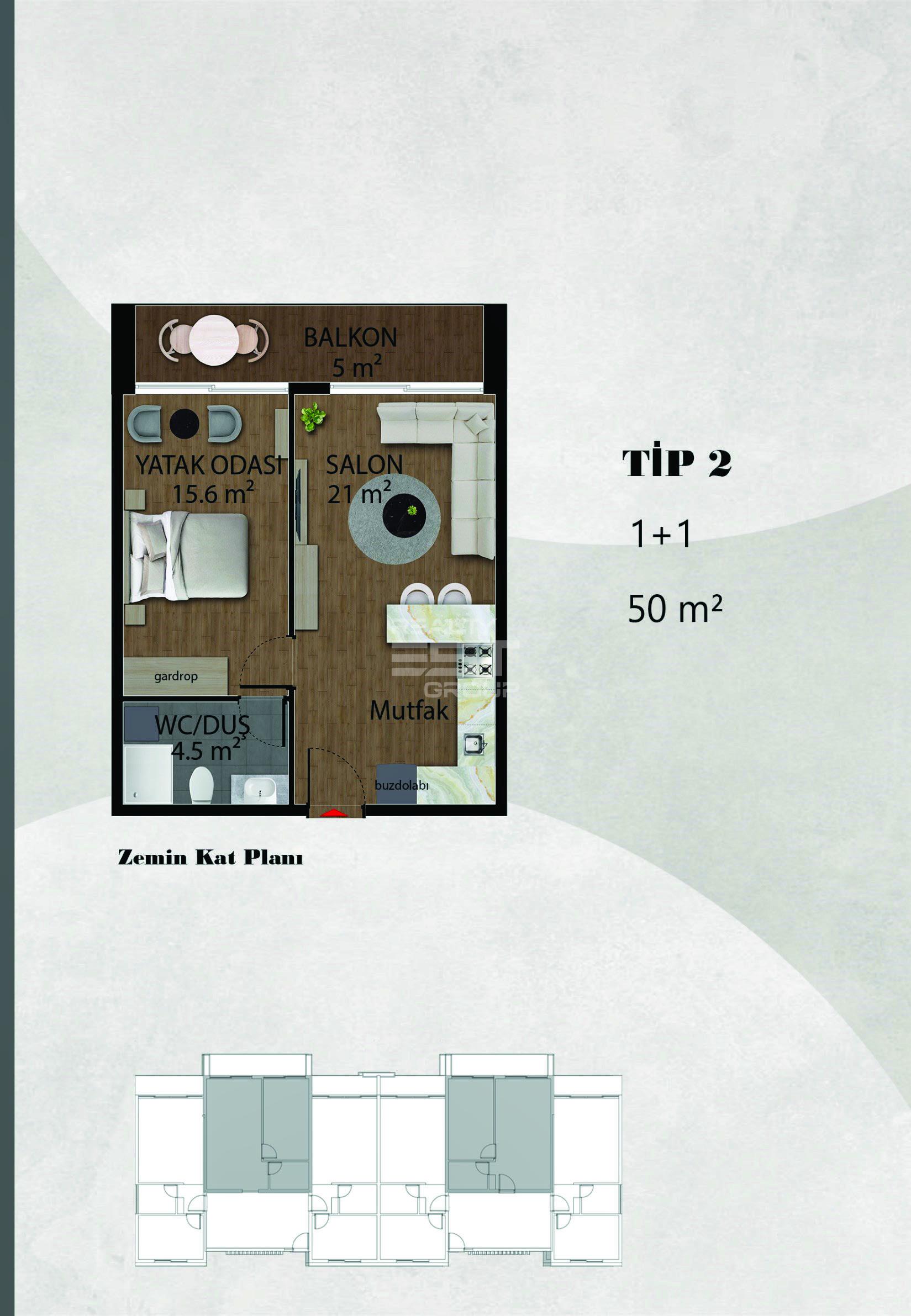 Квартира, Белек, 1+1, 2+1, 50-85 м², от застройщика - фото 25