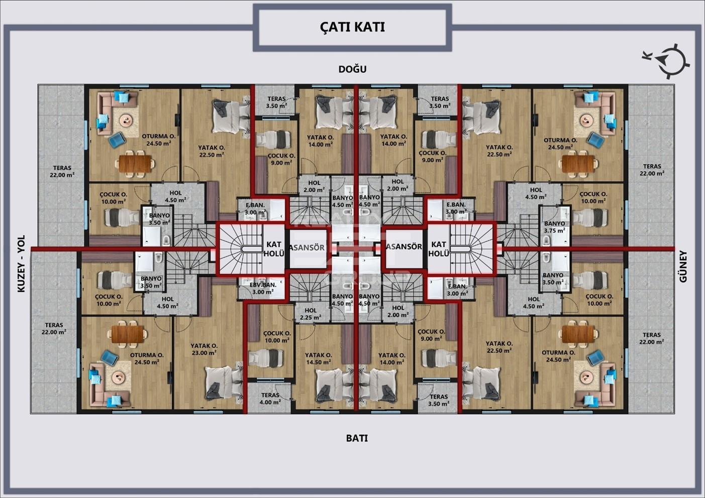 Квартира, Анталия, в районе Анталия / Центр, 2+1, 4+1, 100-230 м², от застройщика - фото 9