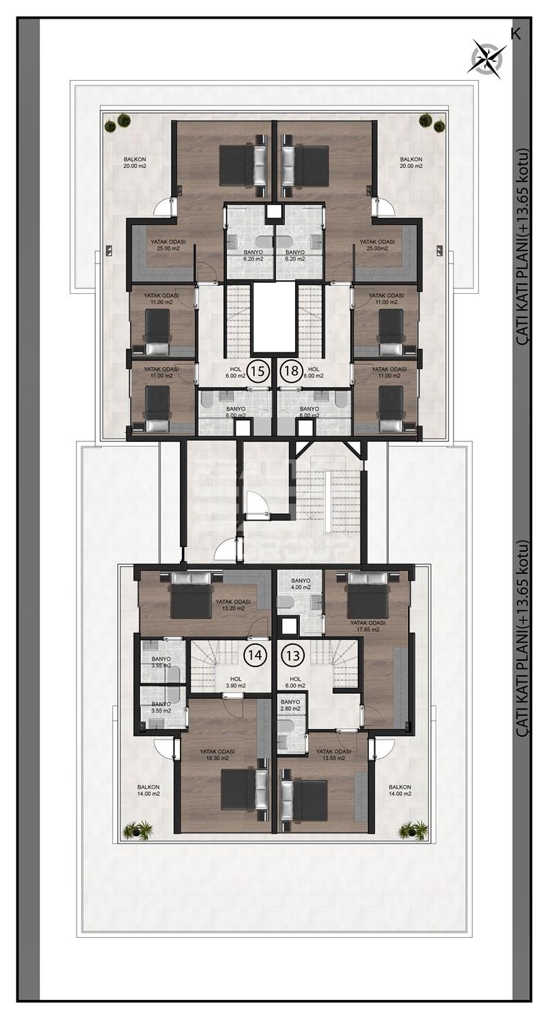 Квартира, Анталия, в районе Алтынташ, 2+1, 3+1, 4+1, 55-143 м², от застройщика - фото 38