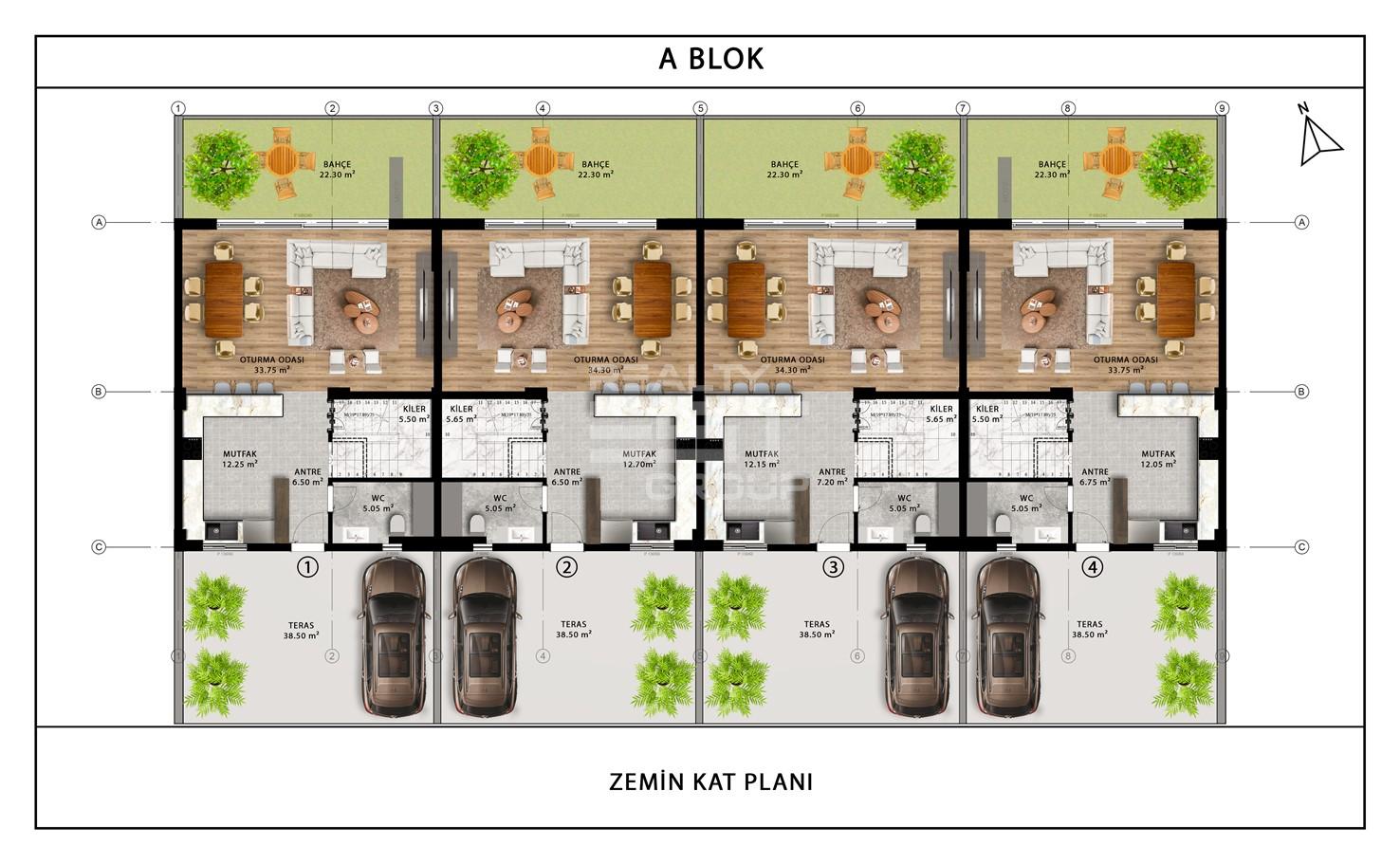 Вилла, Анталия, в районе Алтынташ, 3+1, 5+2, 163-261 м², от застройщика - фото 7