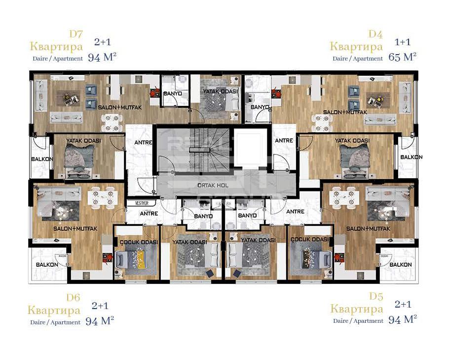 Квартира, Анталия, в районе Коньяалты, 2+1, 3+1, 4+1, 95-240 м², от застройщика - фото 30