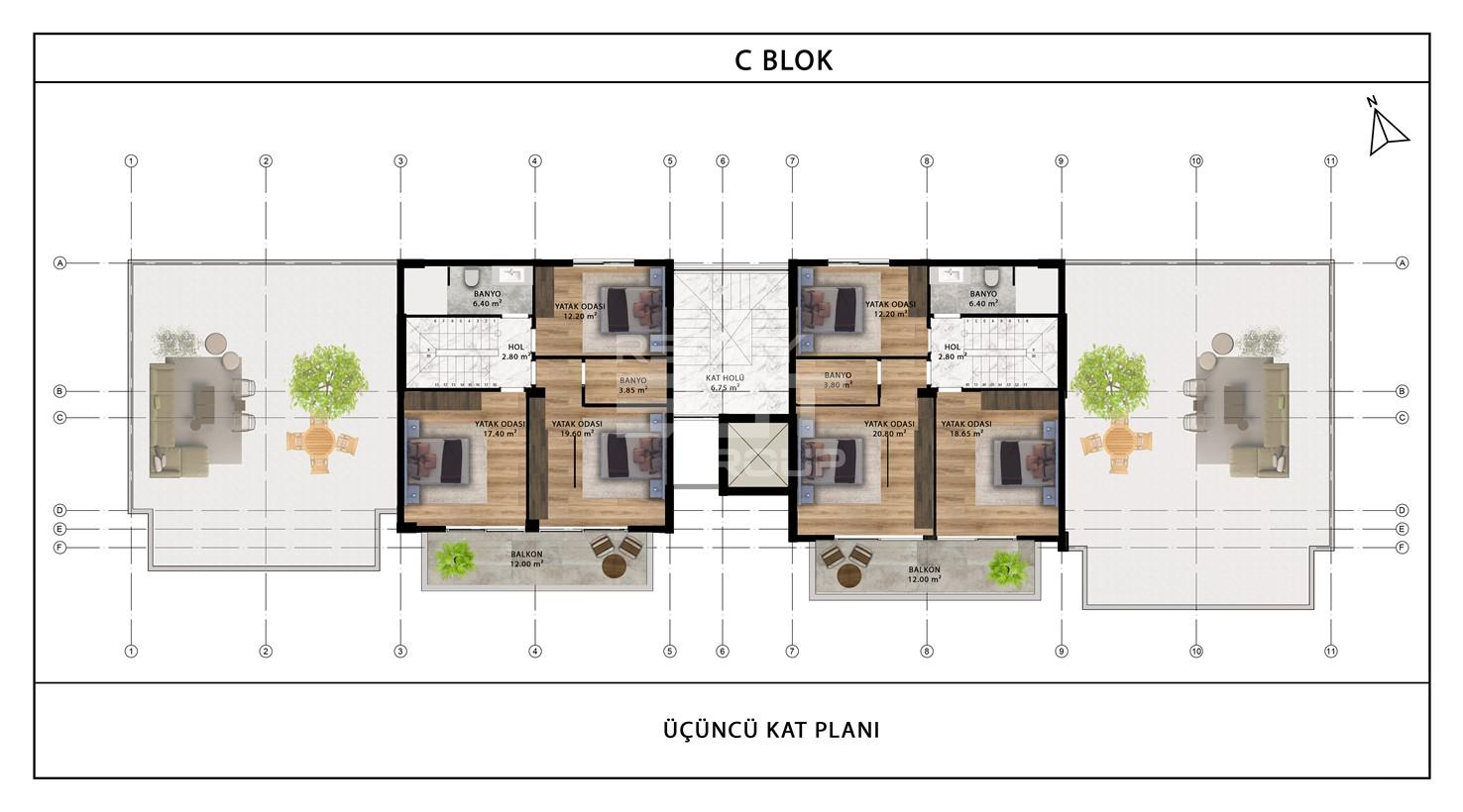 Вилла, Анталия, в районе Алтынташ, 3+1, 5+2, 163-261 м², от застройщика - фото 12