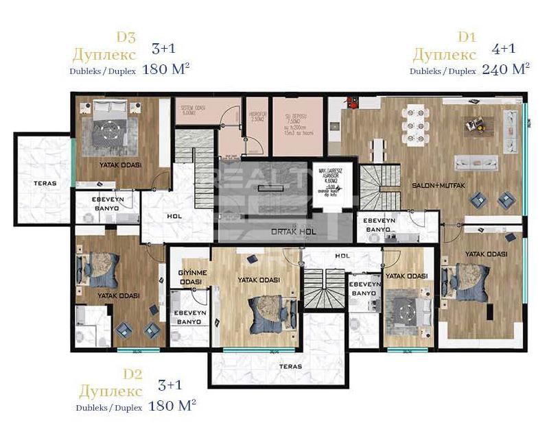 Квартира, Анталия, в районе Коньяалты, 2+1, 3+1, 4+1, 95-240 м², от застройщика - фото 29