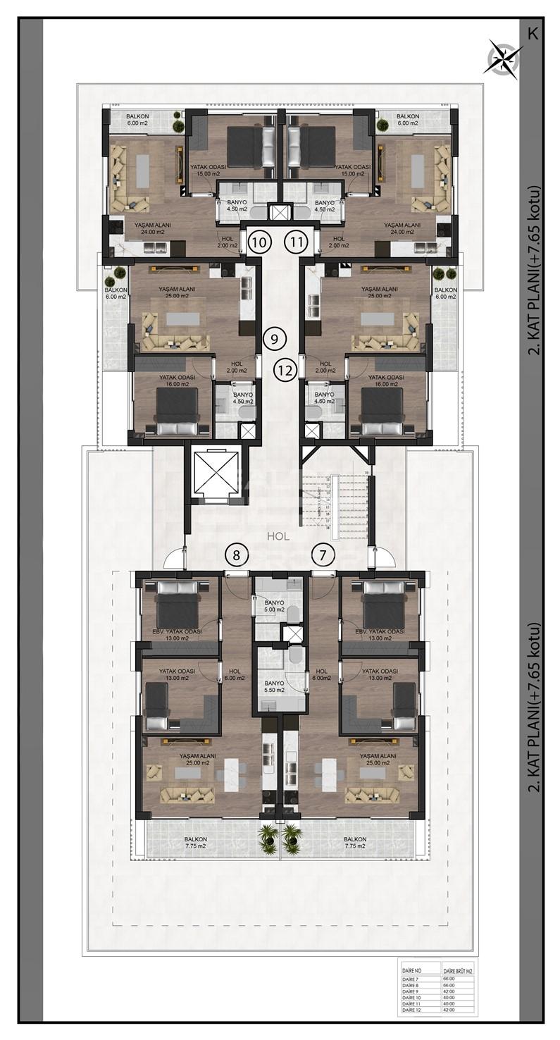 Квартира, Анталия, в районе Алтынташ, 2+1, 3+1, 4+1, 55-143 м², от застройщика - фото 35