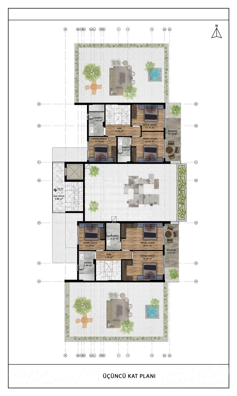 Квартира, Анталия, в районе Алтынташ, 2+1, 3+1, 6+1, 76-205 м², от застройщика - фото 11