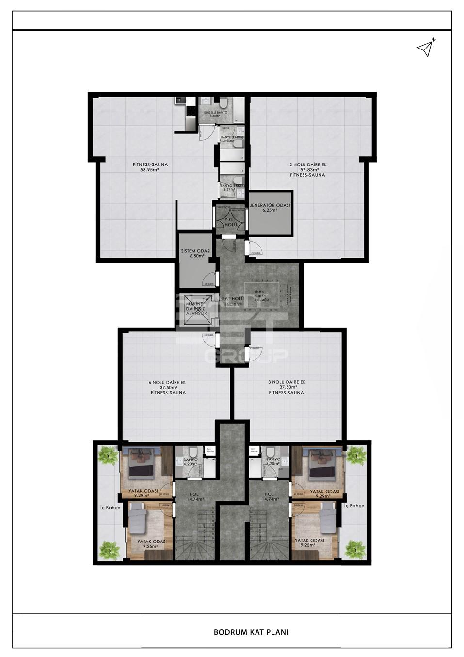 Квартира, Анталия, в районе Алтынташ, 1+1, 2+1, 49-137 м², от застройщика - фото 8