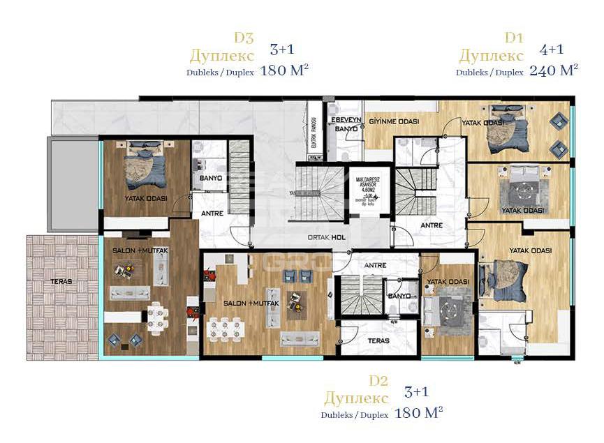 Квартира, Анталия, в районе Коньяалты, 2+1, 3+1, 4+1, 95-240 м², от застройщика - фото 32