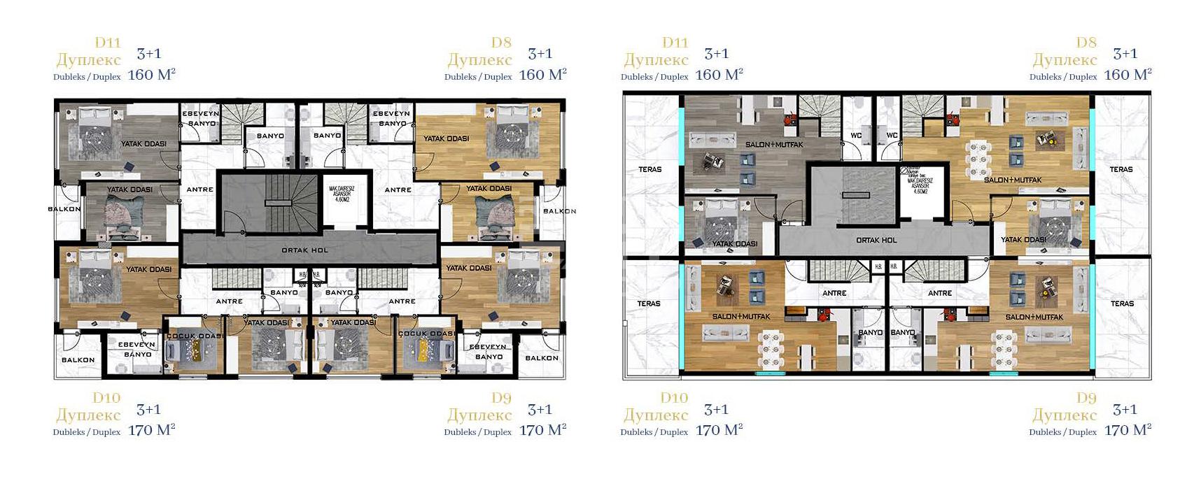 Квартира, Анталия, в районе Коньяалты, 2+1, 3+1, 4+1, 95-240 м², от застройщика - фото 31