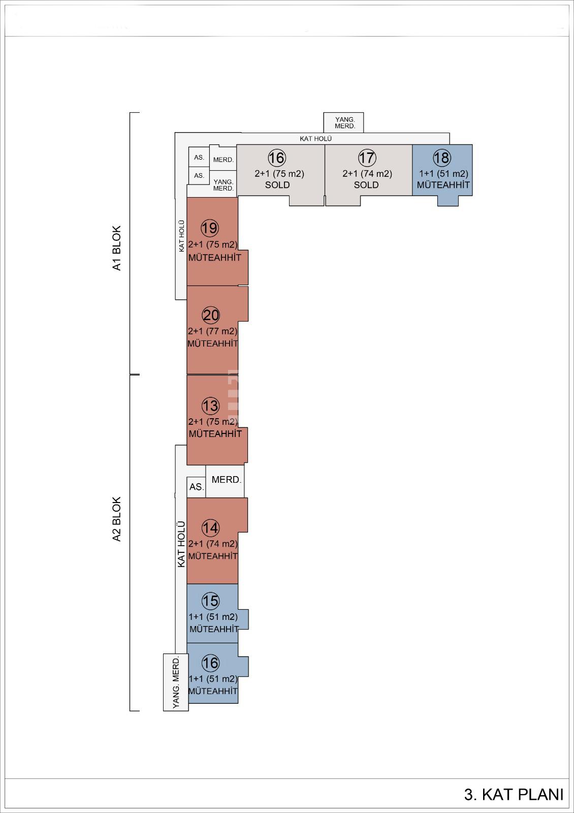 Квартира, Анталия, в районе Алтынташ, 1+1, 2+1, 55-87 м², от застройщика - фото 40