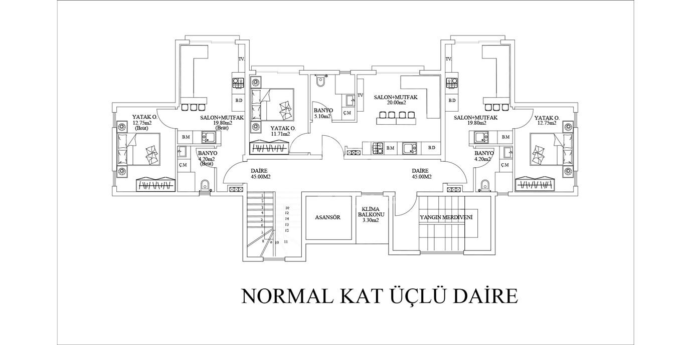 Квартира, Анталия, в районе Кепез, 1+1, 2+1, 50-65 м², от застройщика - фото 19