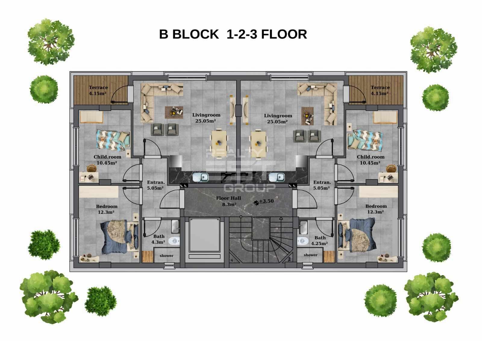 Квартира, Анталия, в районе Дошемеальты, 1+1, 2+1, 3+1, 50-160 м², от застройщика - фото 19