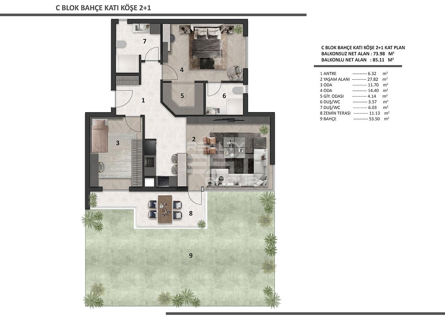 Квартира, Анталия, в районе Алтынташ, 2+1, 75-125 м², от застройщика - фото 16