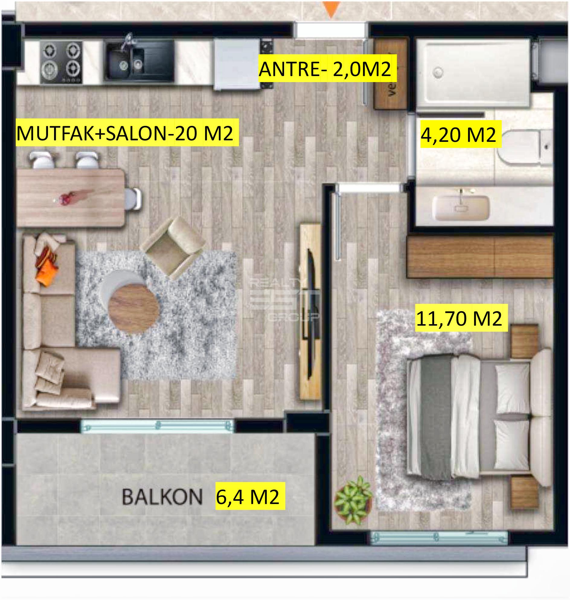 Квартира, Анталия, в районе Коньяалты, 2+1, 3+1, 95-120 м², от застройщика - фото 13