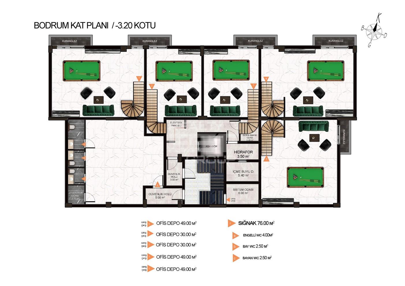 Квартира, Анталия, в районе Алтынташ, 1+1, 2+1, 3+1, 47-163 м², от застройщика - фото 23