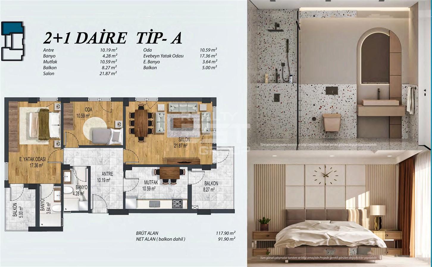 Квартира, Анталия, в районе Алтынташ, 2+1, 95-110 м², от застройщика - фото 9