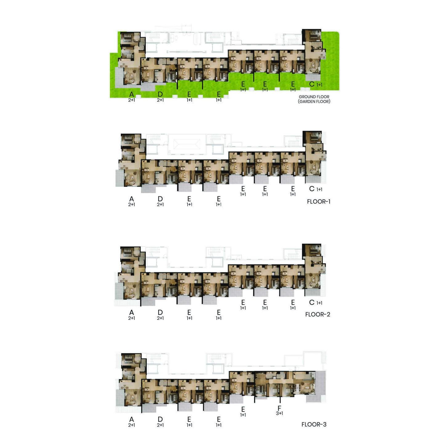 Квартира, Анталия, в районе Алтынташ, 1+1, 2+1, 3+1, 49-265 м², от застройщика - фото 53