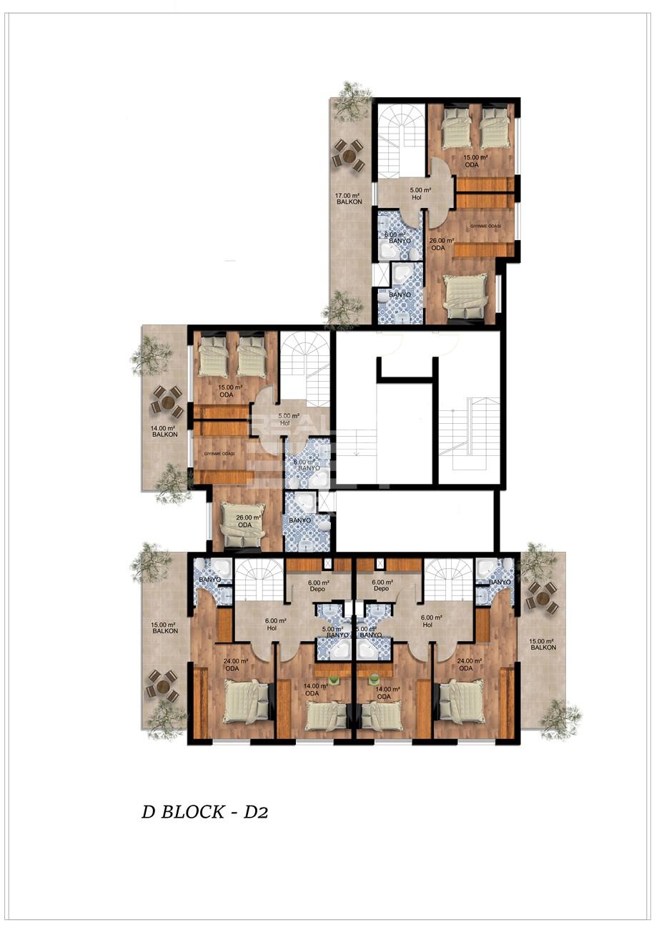 Квартира, Анталия, в районе Алтынташ, 2+1, 3+1, 80-155 м², от застройщика - фото 19