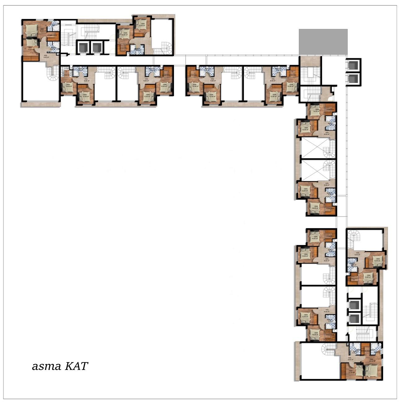 Квартира, Анталия, в районе Алтынташ, 2+1, 3+1, 80-155 м², от застройщика - фото 13