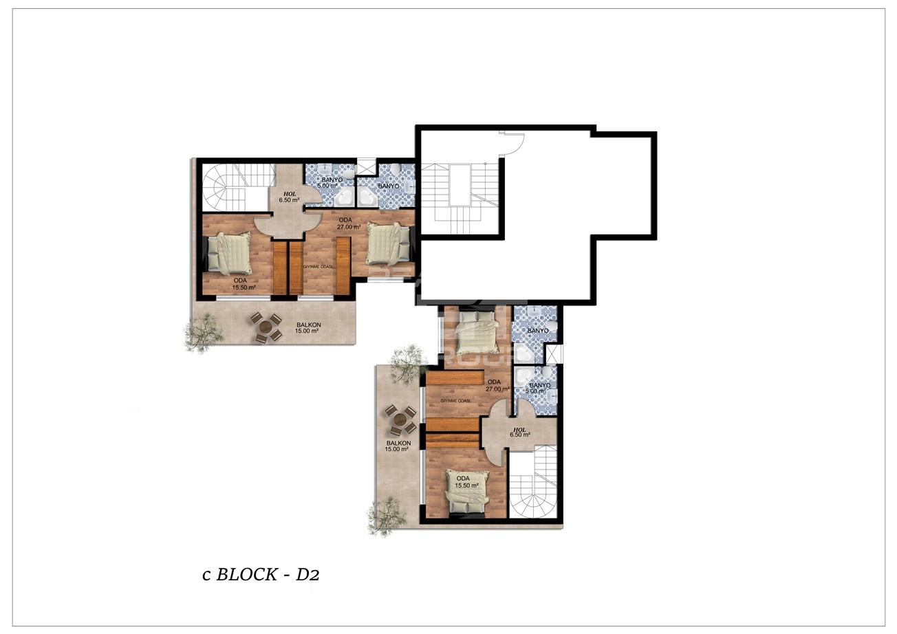 Квартира, Анталия, в районе Алтынташ, 2+1, 3+1, 80-155 м², от застройщика - фото 17