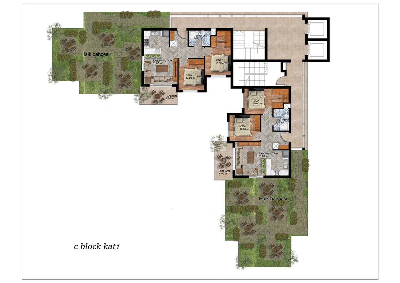 Квартира, Анталия, в районе Алтынташ, 2+1, 3+1, 80-155 м², от застройщика - фото 14