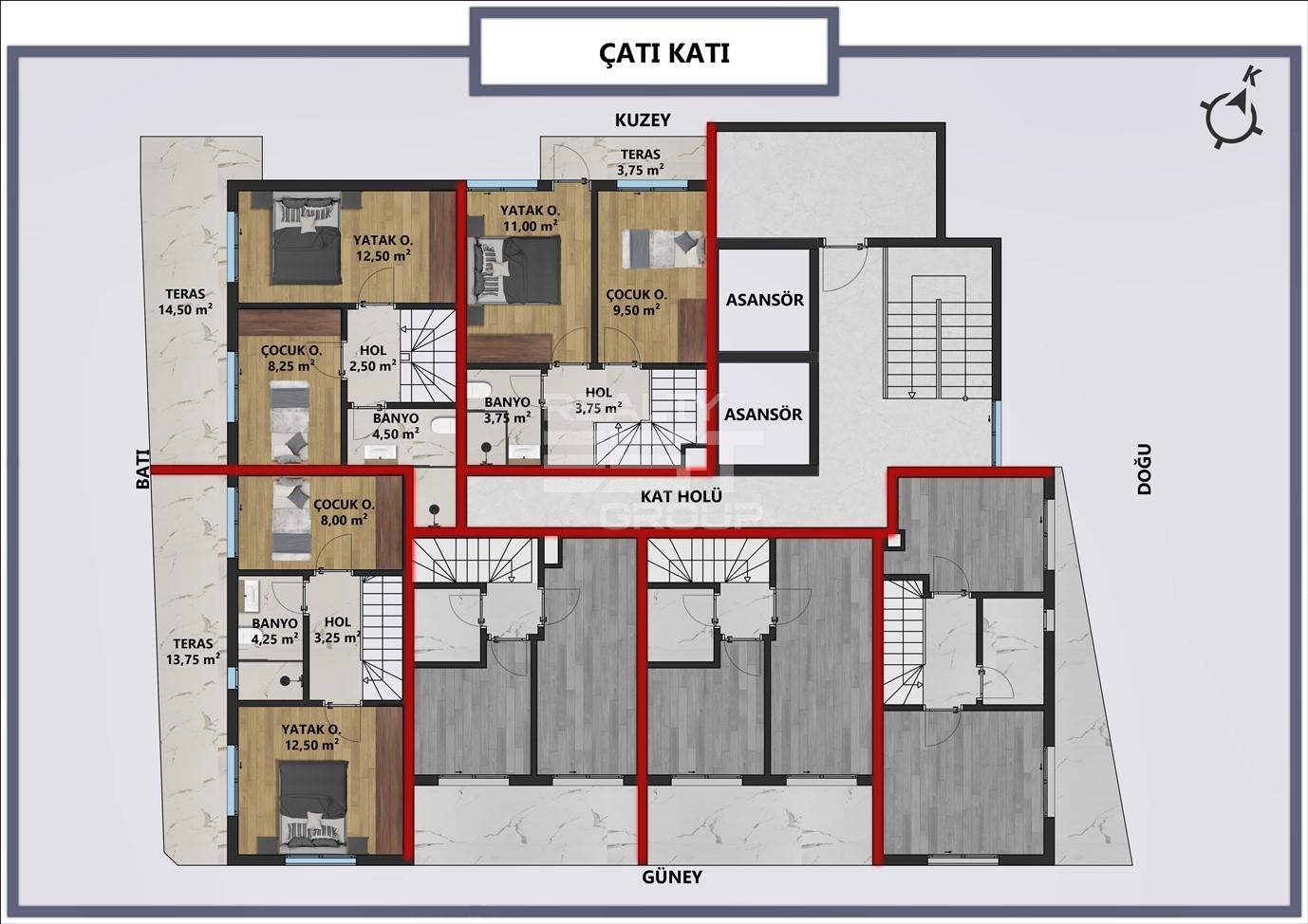 Квартира, Анталия, в районе Анталия / Центр, 1+1, 2+1, 65-115 м², от застройщика - фото 13