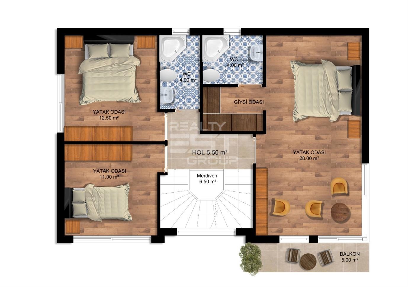 Вилла, Сиде, 4+1, 232 м², от застройщика - фото 42