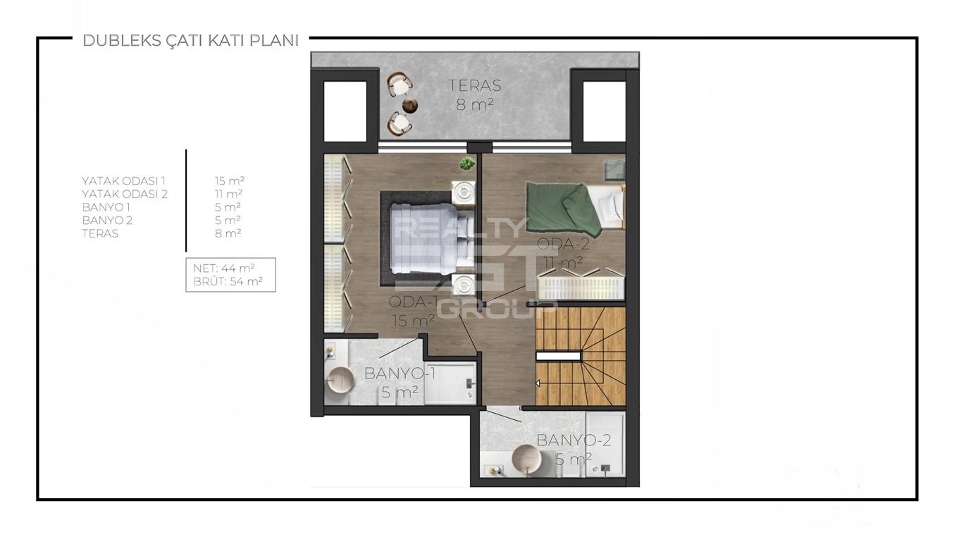 Квартира, Анталия, в районе Коньяалты, 2+1, 80-108 м², от застройщика - фото 21